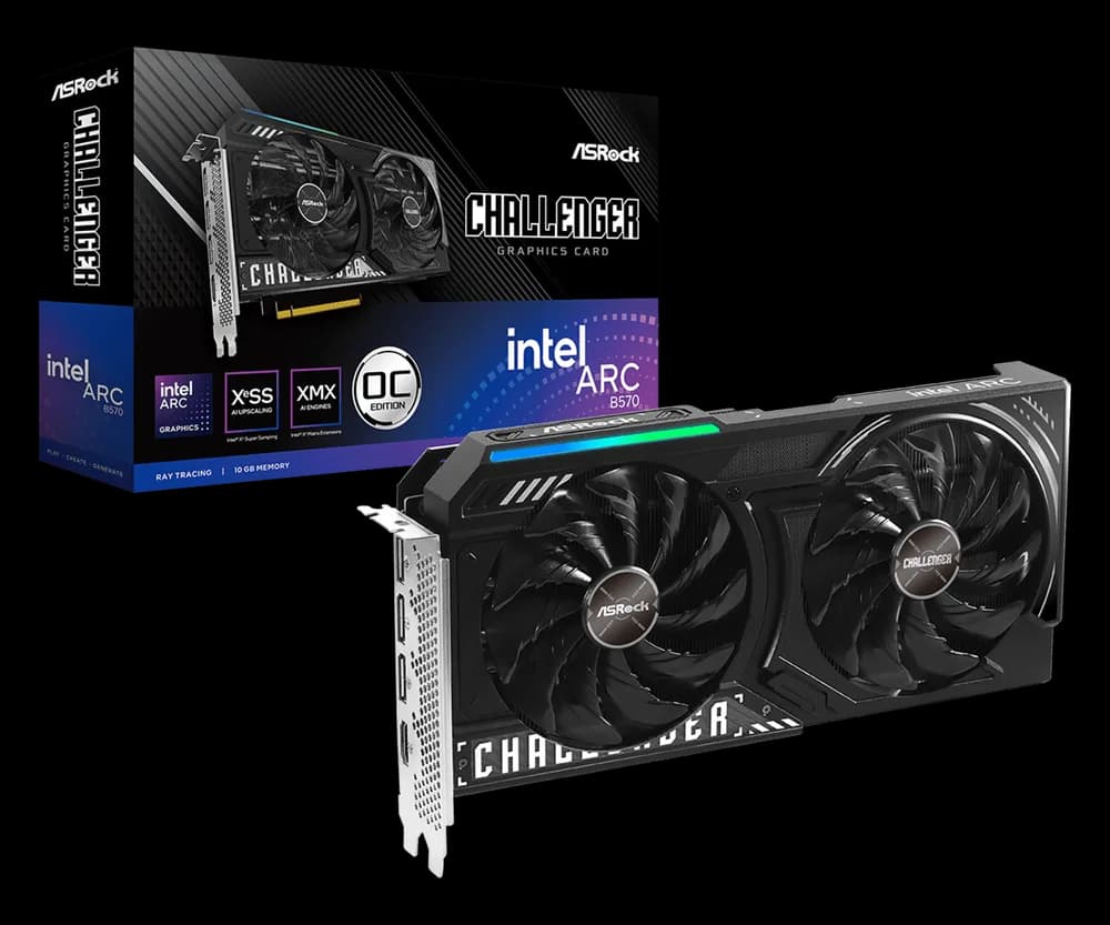 Placa video ASRock Intel Arc B570, 10GB GDDR6, PCI Express 4.0, 160-bit