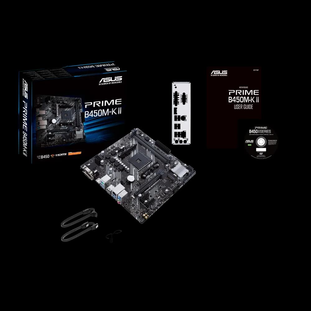 Placa de baza ASUS Prime B450M-K II, Socket AM4, DDR4, Micro-ATX — miniatură