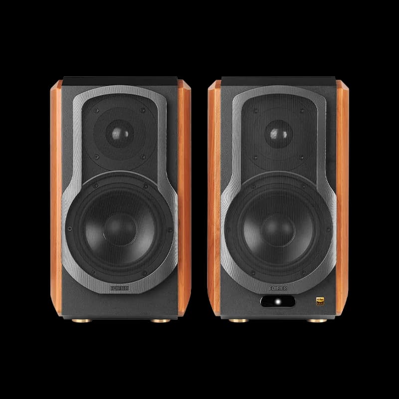 BOXE EDIFIER 2.0, RMS: 120W (2 x 25W, 2 x 35W), bluetooth, wireless, telecomanda wireless, volum, bass, treble, coaxial, optic, brown, "S1000W-BR" — miniatură