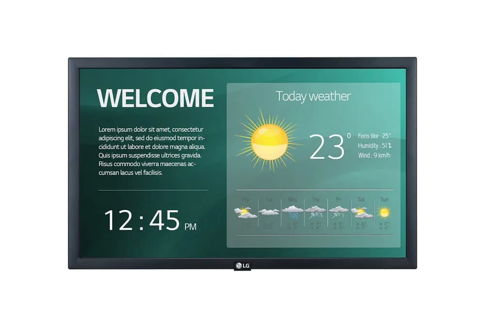 Display profesional 22", LG 22SM3N-B, 1920 X 1080 (FHD), 16 / 7