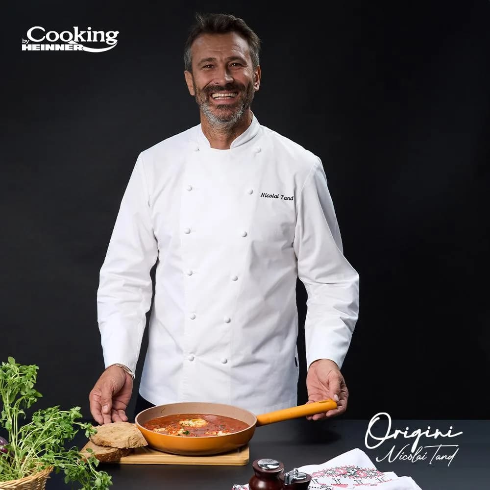 TIGAIE ALUMINIU TURNAT + CAPAC 26x5CM, NICOLAI TAND, ORIGINI, COOKING BY HEINNER — miniatură
