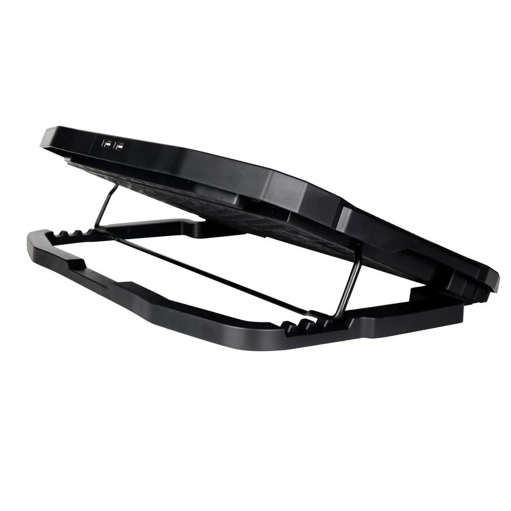 Stand Spacer notebook 17″ Gaming, sita metal, Airflow: 72CFM, 2xfan 12.5cm, 2xfan 7cm cu led albastru, ventilatoare 125 mm x 2 buc, 70 mm x 2 buc, viteza rotatie maxima 1500 +/-10% RPM — miniatură