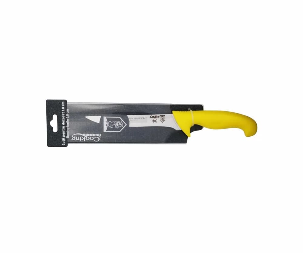 CUTIT DEZOSAT PROFESIONAL 18 CM, GALBEN, CHEF LINE, COOKING BY HEINNER — miniatură
