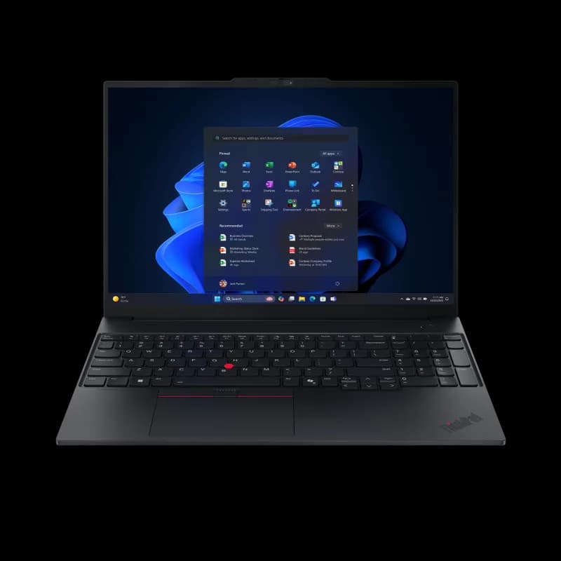 Laptop Business Lenovo ThinkPad E16 Gen 3 Copilot+ PC, cu procesor Intel Core Ultra 7 258V, 16'' IPS, 32 GB LPDDR5x, 1 TB SSD, Intel Arc 140V, Fara OS
