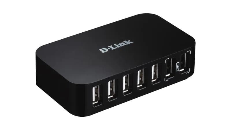 Hub USB D-Link DUB-H7, USB-A, 7 porturi, Negru