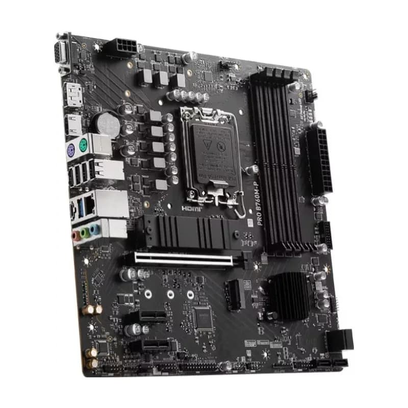 MSI PRO B760M-P, mATX, LGA 1700, DDR5 6800, 1x PCIe x16 slots, 2x M.2 slots, 1x HDMI, 1x DP, 1x VGA, 1x USB 3.2 Gen 2 Type-C, 1x USB 3.2 Gen 1, 4x USB 2.0, 7.1, 1Gbps LAN, 3Y "PRO_B760M-P" — miniatură