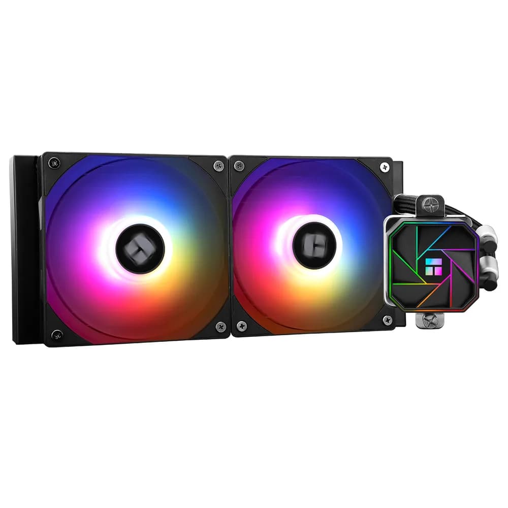 COOLER Thermalright "Aqua Elite 240 Black Argb V3", skt. LGA1851, LGA 1700, AM4, AM5, racire cu lichid, 2 x 120mm, 1800 RPM, ARGB adresabil, negru "Aqua Elite 240 Black Argb V3"
