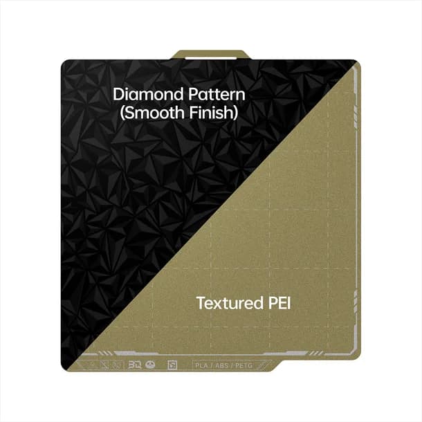 Placă de printare BIQU Panda pentru Bambu Lab – Textured PEI x Smooth PEO