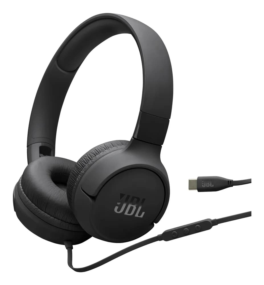 Casti cu Fir Tune 520C Pliabile USB-C Negru "JBLT520CBLK"