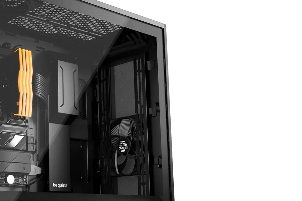 CARCASA be quiet! "SHADOW BASE 800DX", Middle Tower, ATX, fara sursa, 3xfan, USB 3.2 gen 1 x 2, USB Type-C x 1, audio+mic, PSU shroud, 7 sloturi expansiune, ARGB, negru, "BGW61" — miniatură