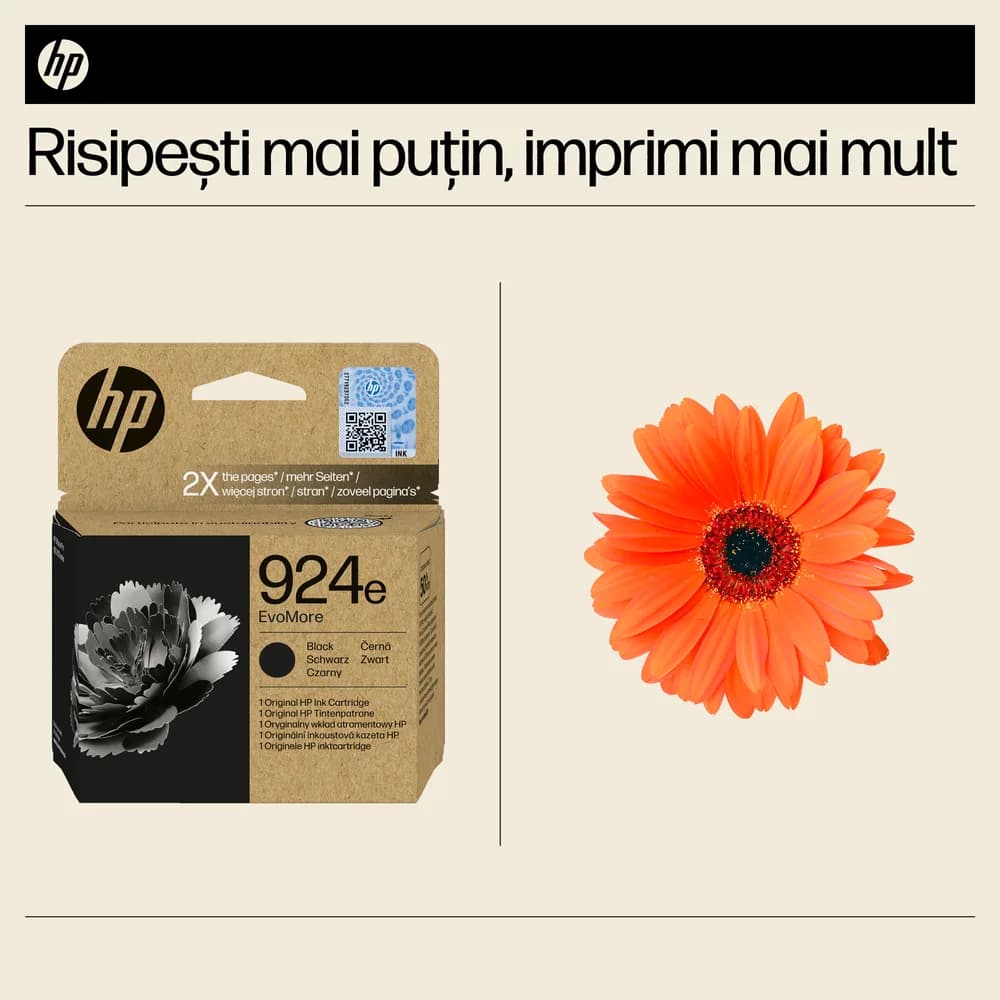 Cartus Cerneala Original HP Black, nr.924E, pentru 8120e|8130e, 500, incl.TV 1.2 RON, "4K0V0NE" — miniatură