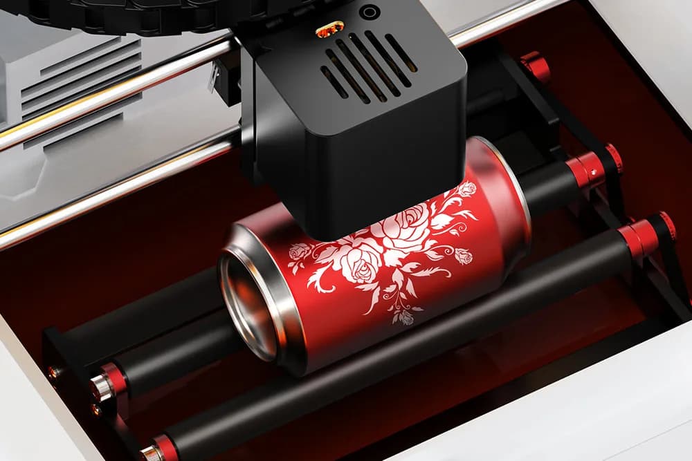 Accesoriu gravator laser TwoTrees Laservii M1s TR3 Rotary Module — miniatură