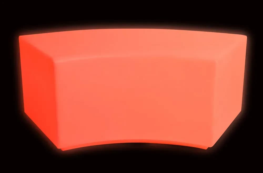 Banchetă curbată luminoasă cu schimbare de culoare — miniatură
