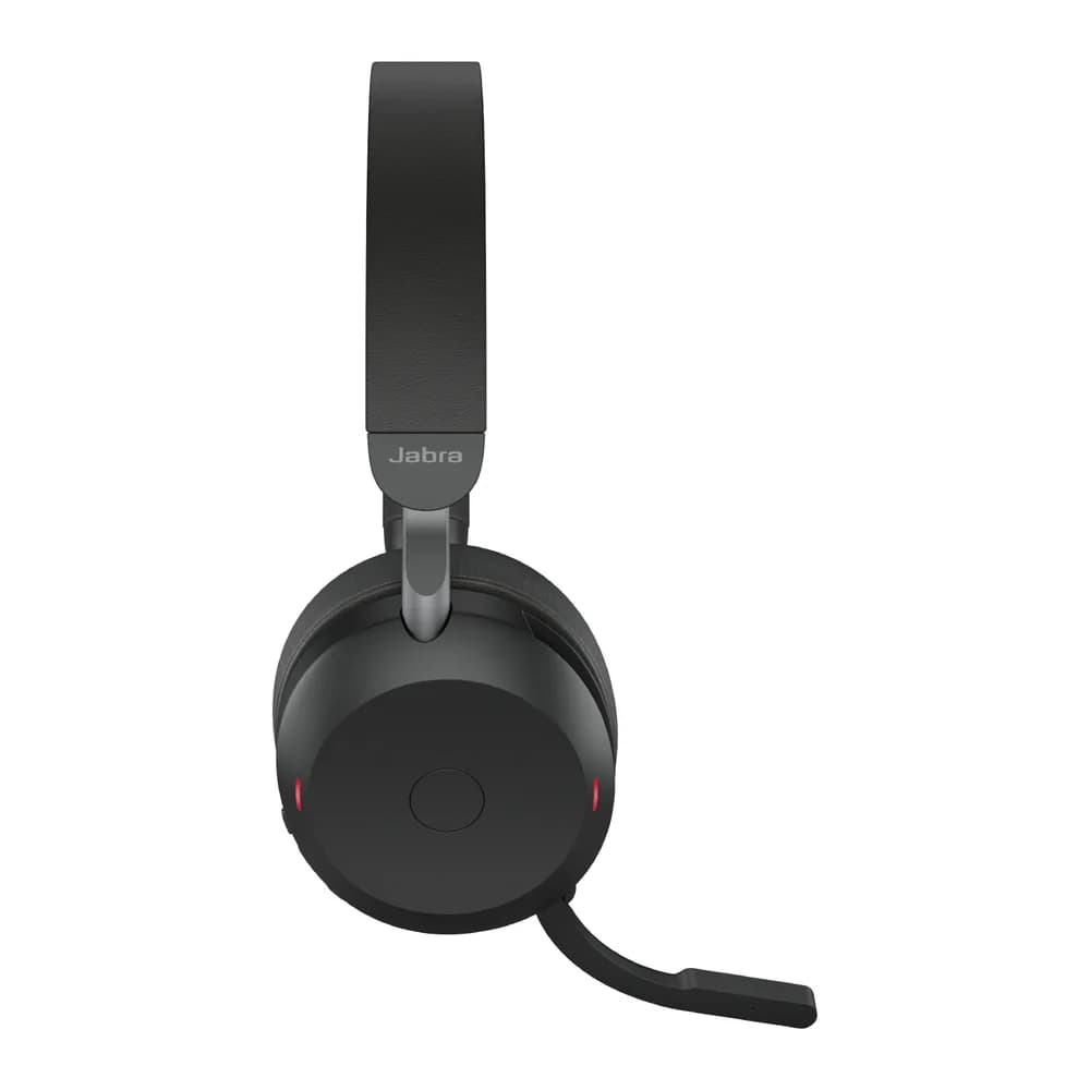 JABRA Evolve2 75 Headset on-ear Bluetooth wireless active noise cancelling USB-C noise isolating black Optimised for UC "27599-989-889" — miniatură