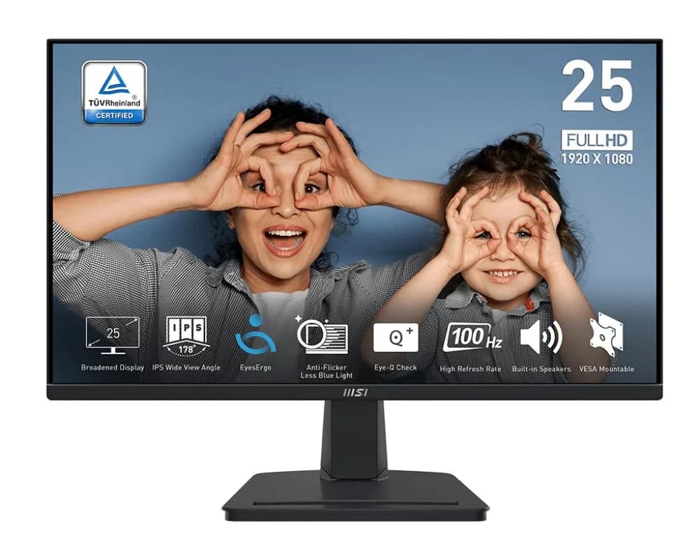 Monitor Consumer MSI PRO MP251, 24.5", 1920x1080 pixeli, Black