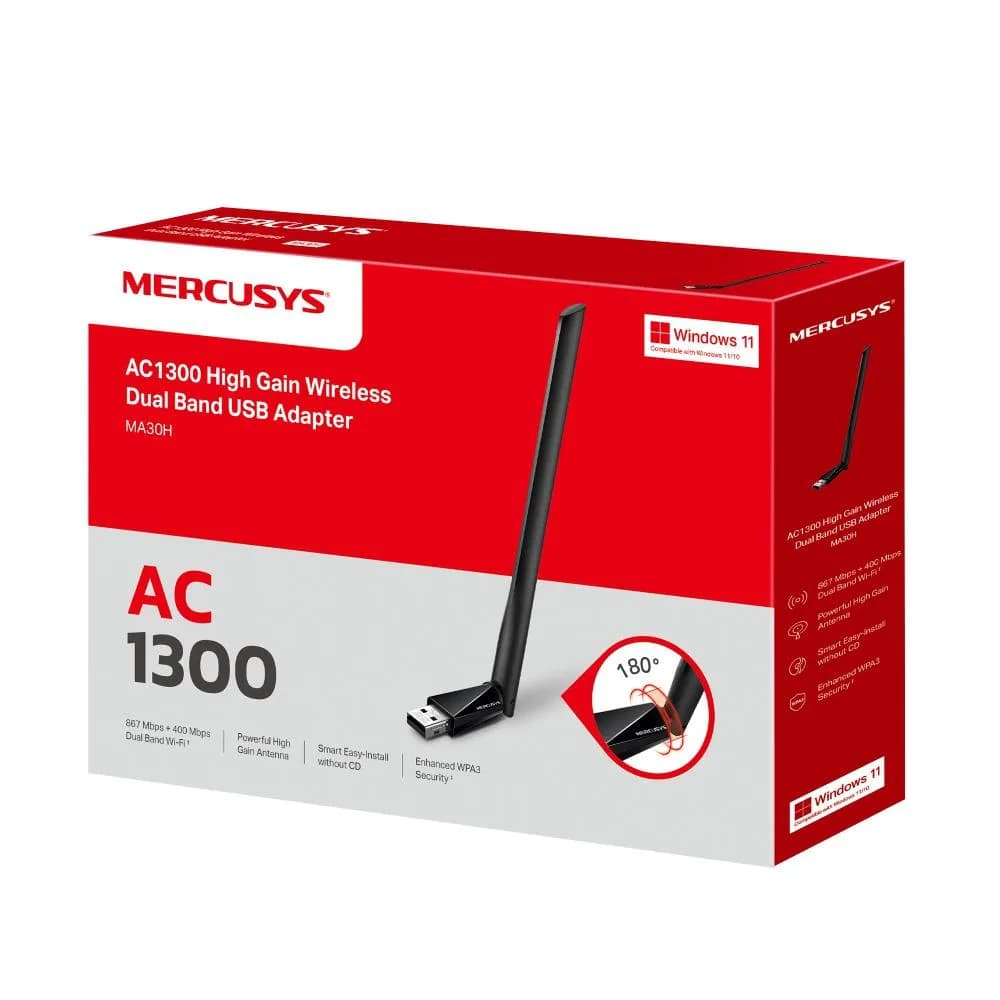 USB Adapter MERCUSYS MA30H, Gigabit, Dual - band, WI-FI — miniatură