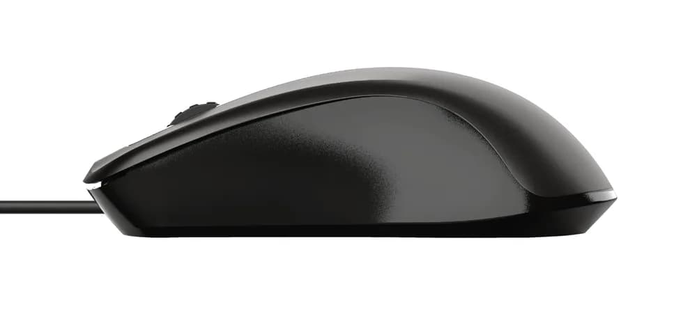 MOUSE TRUST, "Carve", PC sau NB, cu fir, USB, optic, 1200 dpi, butoane/scroll 3/1, negru, "TR-23733" — miniatură