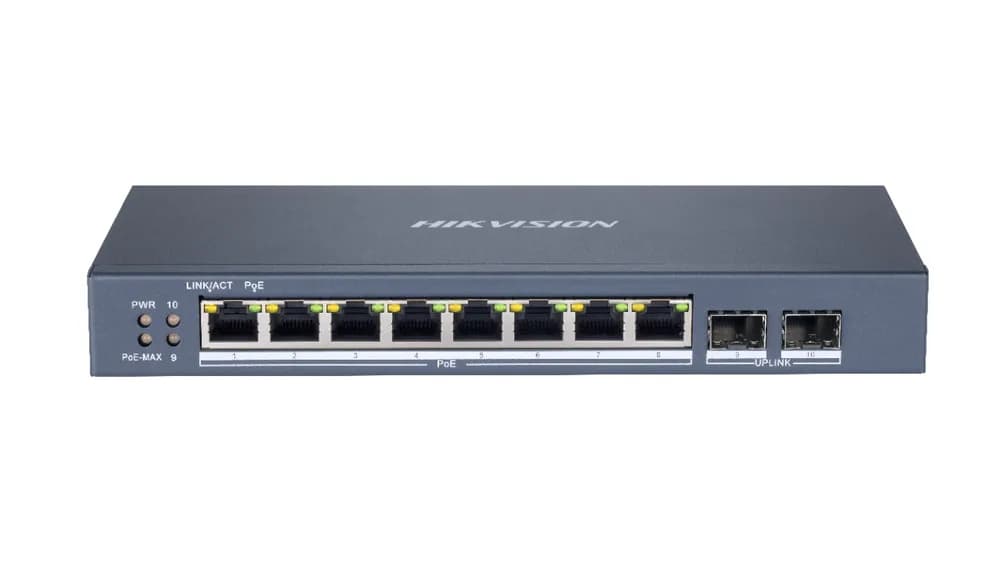 Switch Hikvision DS-3E1510P-SI, 8-port, PoE