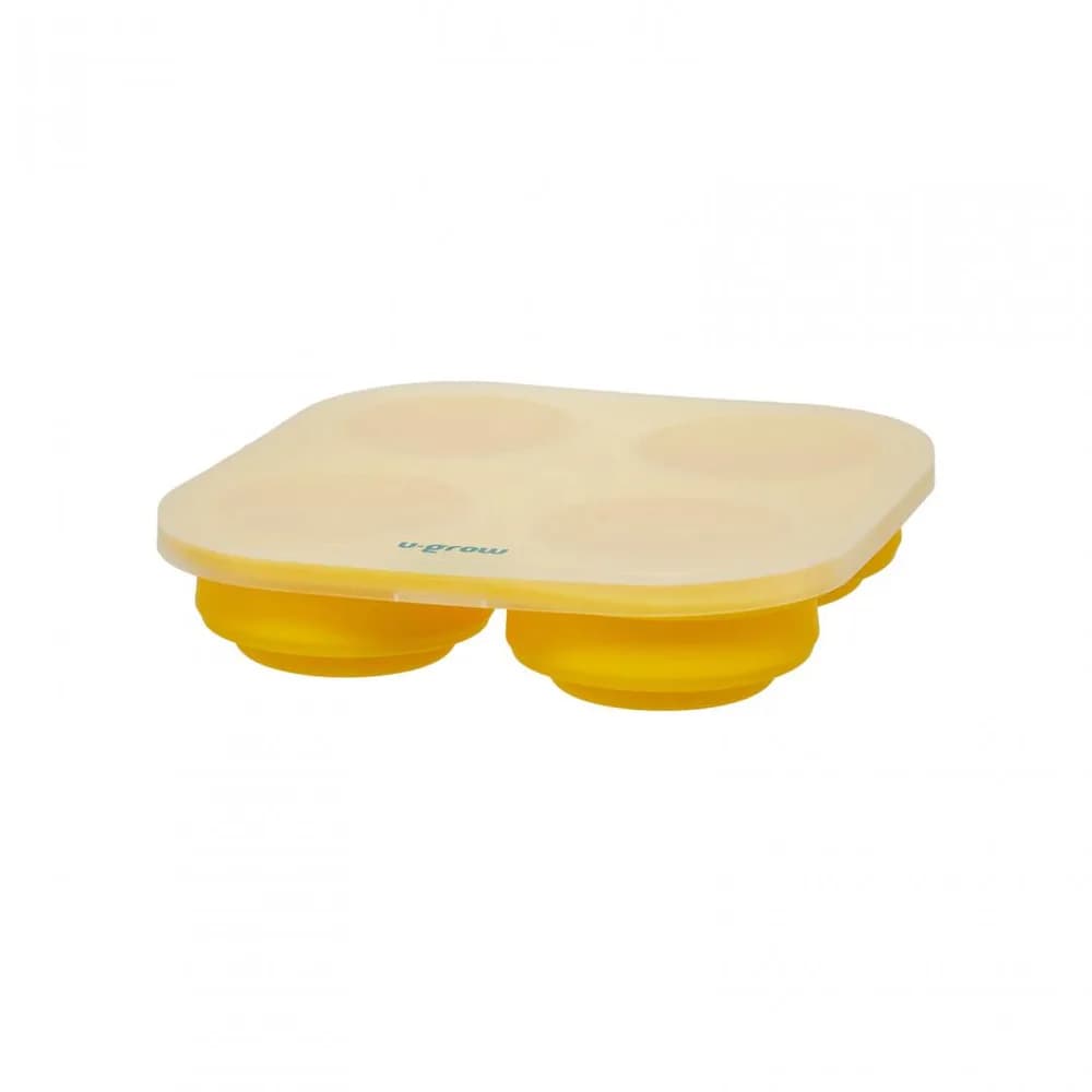Recipient colapsibil din silicon stocare hrana 4 compartimente, 240 ml, U-Grow — miniatură