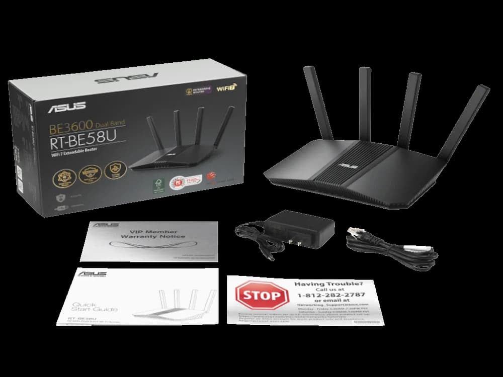 Router Asus Dual-band WiFi7, RT-BE58U, 3600 Mbps2.5G WAN/LAN port "RT-BE58U" — miniatură