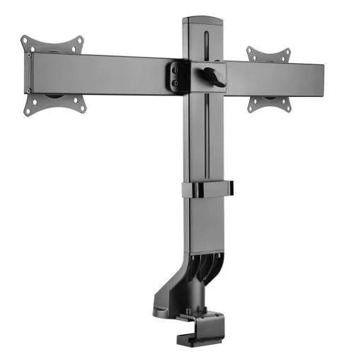 Suport monitor de birou Neomounts FPMA-D860DBLACK; pentru display-uri cu diagonale 10"-27", sistem de prindere VESA 75x75~100x100, suporta 2 ecrane, greutate maxima suportata 7kg per ecran, full motion, tilt +10°, -10°, swivel +10°, -10°, +180°, -180°; gas spring; culoare negru. — miniatură