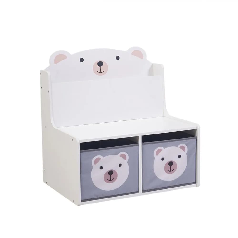 Bancuta cu spatiu de depozitare jucarii si carti Bear, U-Grow