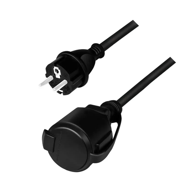 Cablu de alimentare prelungitor, Schuko, 5m, 3x1.5mm2, 250V / 16A, black, Logilink "LPS102" — miniatură