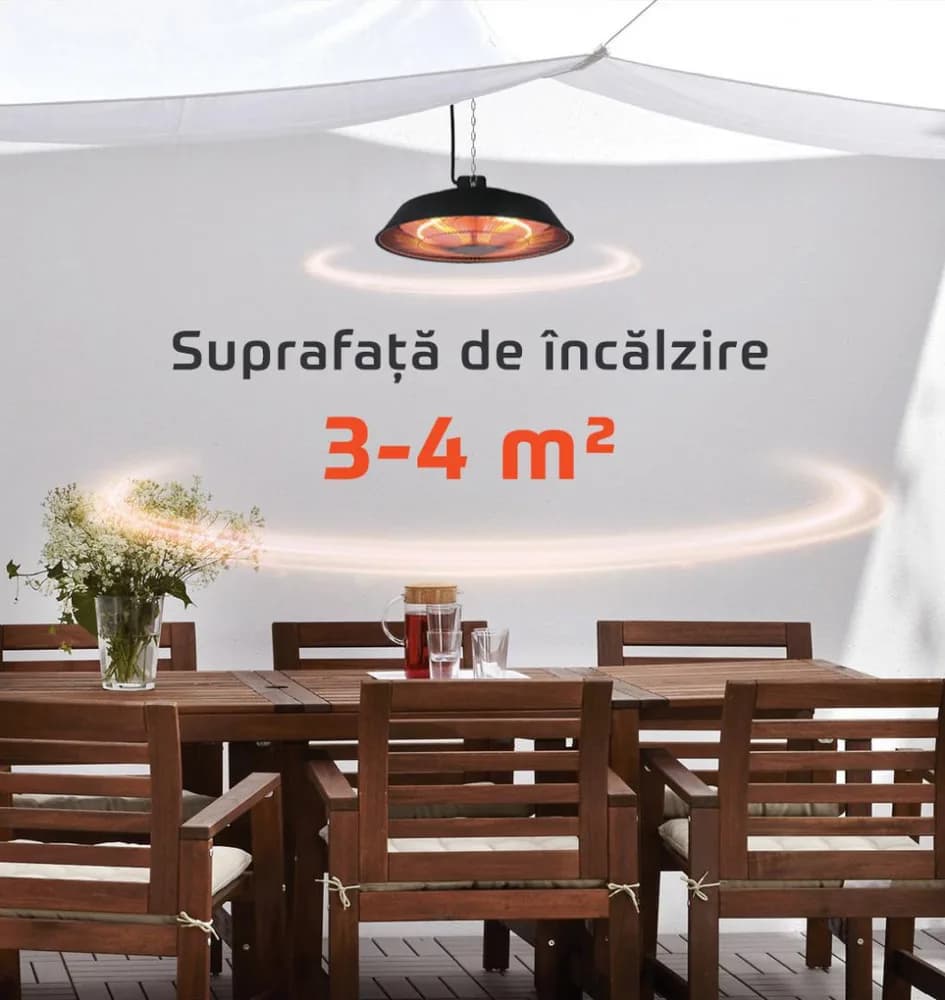 HEINNER Incalzitor electric cu prindere de tavan 1500W — miniatură