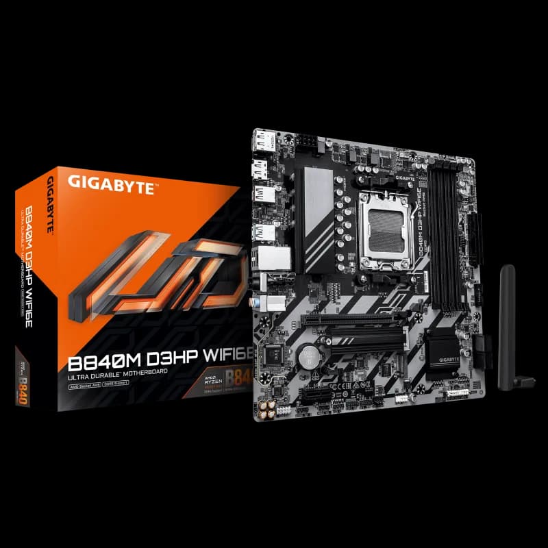 Placa de baza Gigabyte B840M D3HP WIFI6E, Socket AM5, DDR5, Micro-ATX