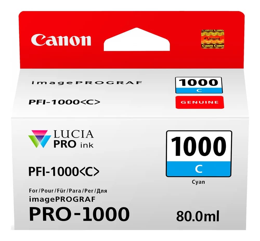 Cartus Cerneala Original Canon Cyan, PFI-1000C, pentru IPF PRO-1000,NOPP, "0547C001AA"