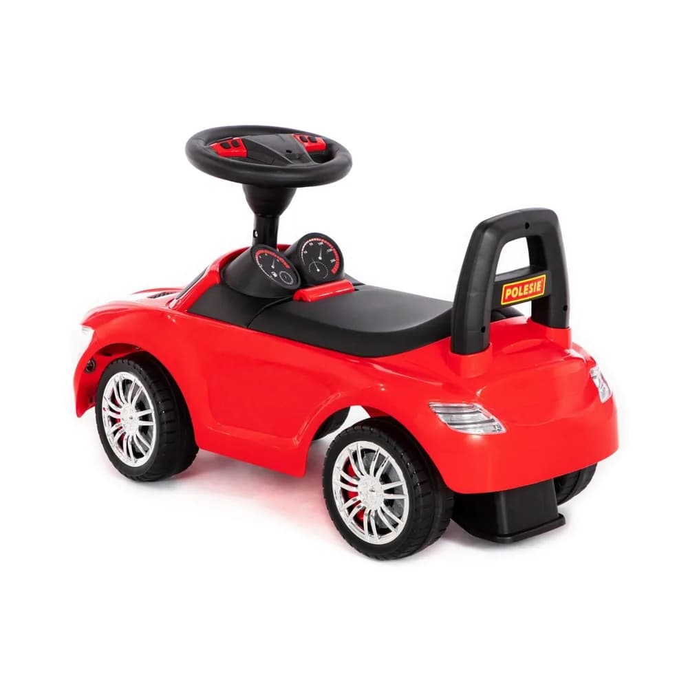 Masinuta - Supercar, rosie, fara pedale, 66x28.5x30 cm, Polesie — miniatură