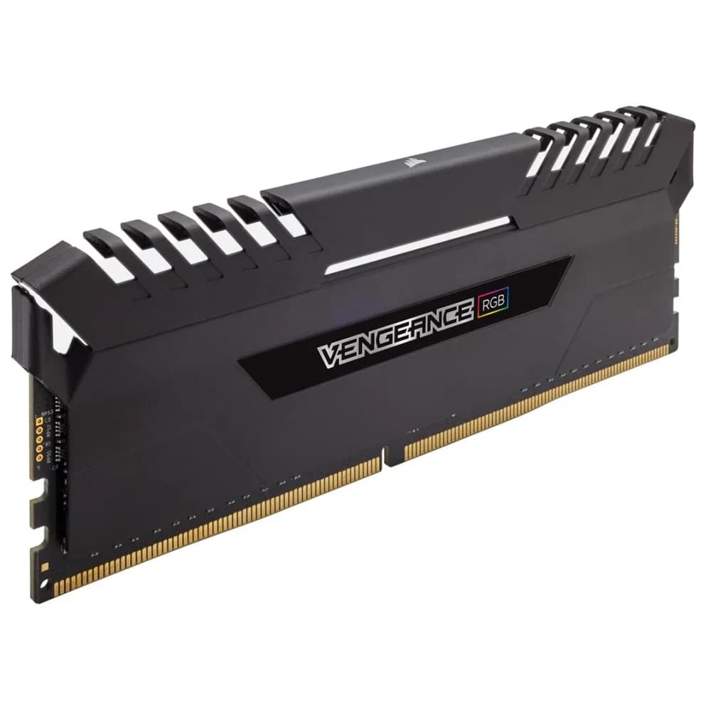 Memorie DDR Corsair DDR4 16 GB, frecventa 2666 MHz, 8 GB x 2 module, radiator, iluminare RGB, "CMW16GX4M2A2666C16" — miniatură