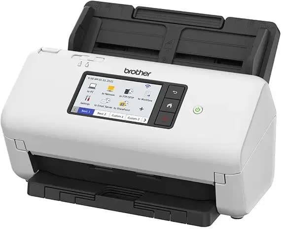 Scanner Desktop BROTHER ADS-4900W, A4, Viteza de scanare duplex: 60ppm/120ipm, Optiuni:, Conectivitate:USB|Retea|WiFI, Scanare ambele fete:Da, ADF:100coli "ADS4900WTF1"