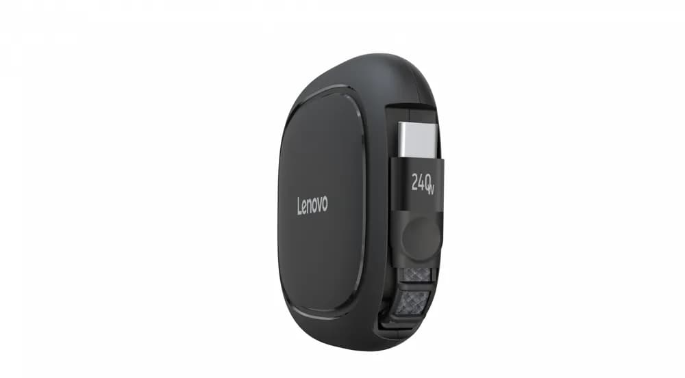 Cablu Lenovo 240W USB-C Retractable; Greutate: 0.07kg; Dimensiuni: 120 mm x 100 mm x 30 mm; Culoare: Negru; Garantie: 1 an — miniatură