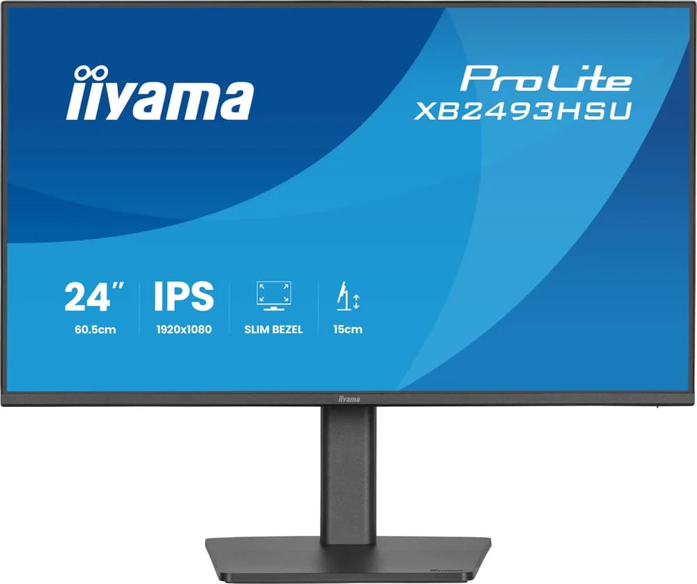 IIYAMA Monitor LED XB2493HSU-B1 23.8" IPS 1920x1080 120Hz, 16:9. 350cd, 1500:1, 1ms, HDMI, DP, USB HUB, Full Ergo, Pro "XB2493HSU-B1" — miniatură