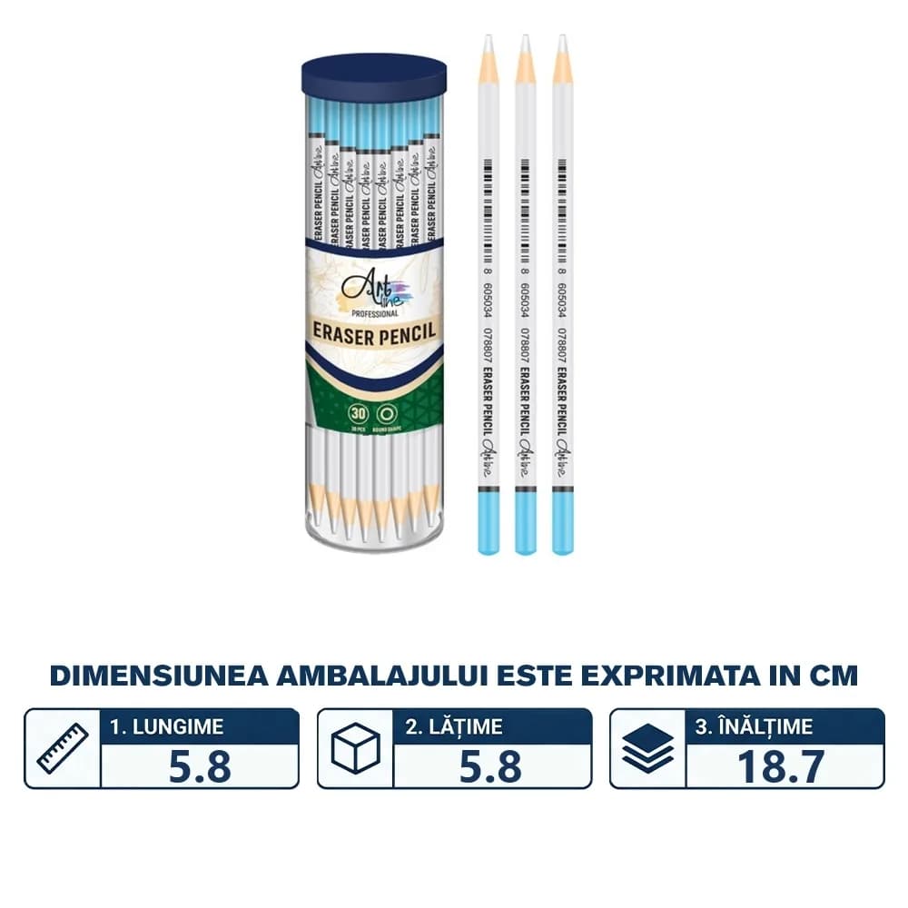 Radiera tip creion, 30 buc/set - ARTLINE — miniatură