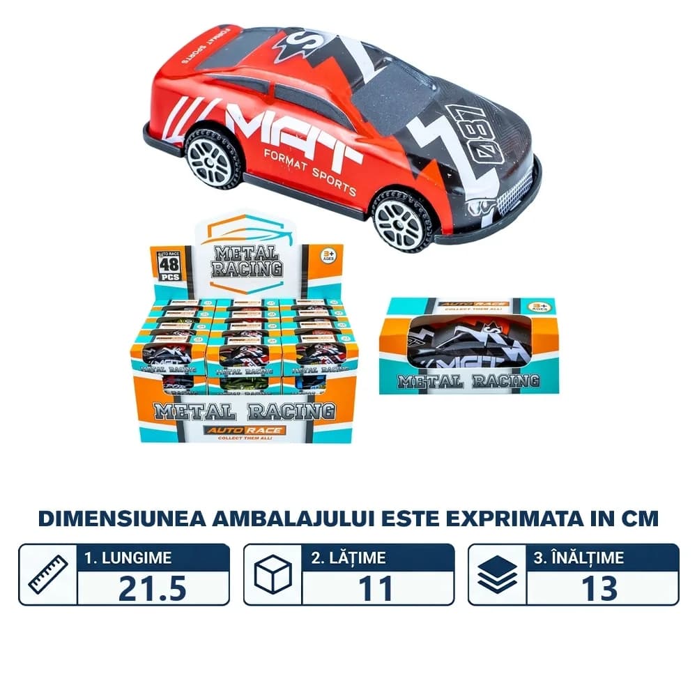 Masinute metal, 48 buc/set — miniatură