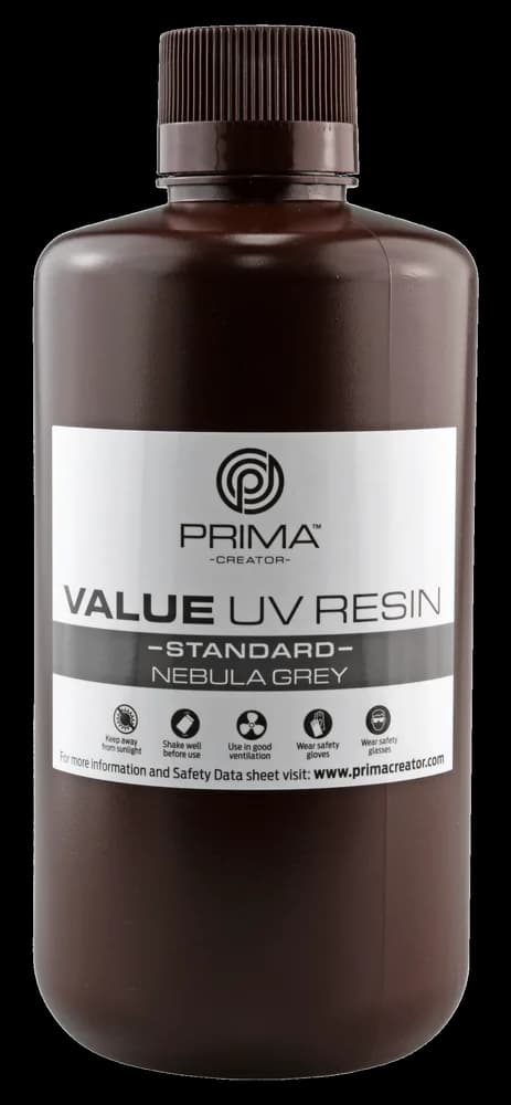 Rășină 3D PrimaCreator Value UV / DLP – 1 kg – Nebula Grey — miniatură