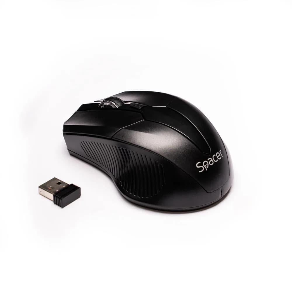 Mouse Wireless SPACER SPMO-W02, 1600 dpi, Negru