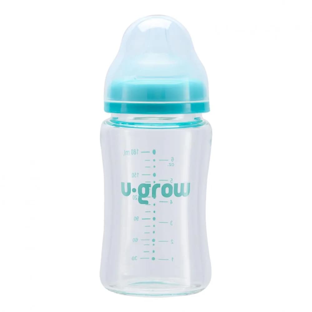 Biberon de sticla180 ml+2 tetine, U-Grow — miniatură