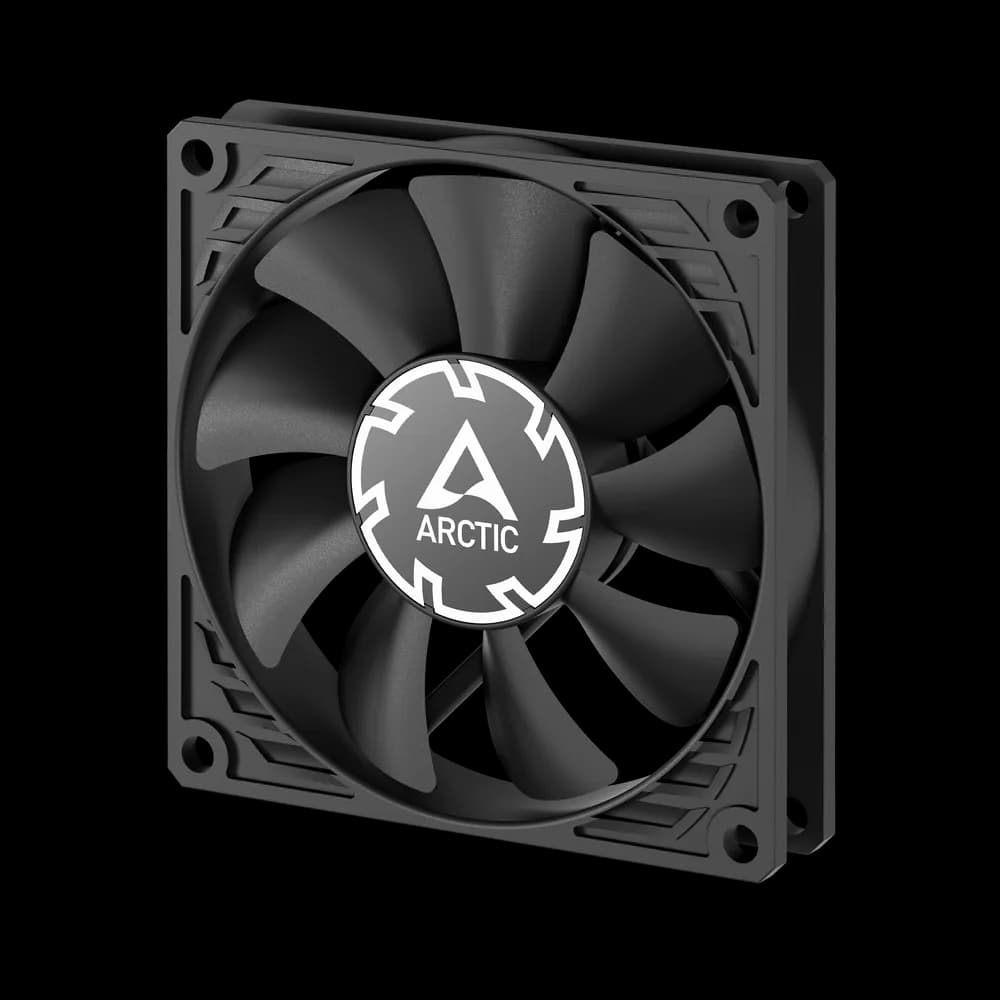 Ventilator Arctic "P8 Slim PWM", 80mm, 300-3000 RPM, FDB, 22.5 cfm, 4pin conector + 4 pin socket, negru, "ACFAN00295A" - 4895213704199