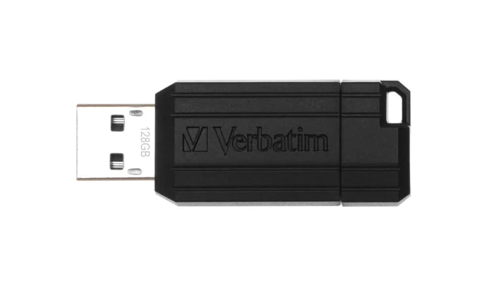 MEMORII USB Verbatim 2.0 PINSTRIPE 128GB BLACK, "49071"