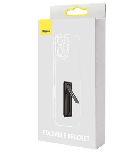 SUPORT Telefon Baseus Foldable Bracket, pliere 90 grade, rotire 360 grade, grosime 4mm, autoadeziv, negru "LUXZ000001" - 6932172603311 — miniatură