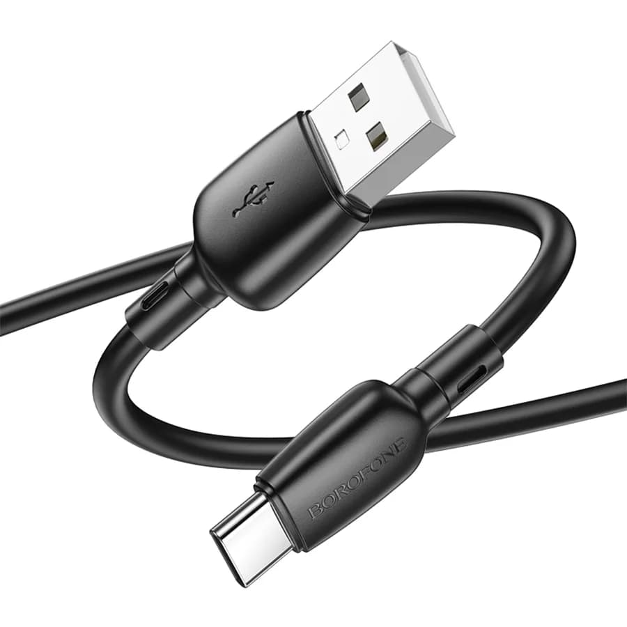 CABLU alimentare si date Borofone "BX93", Fast Charging Data Cable pt. smartphone, USB la USB Type-C 27W, 1m, negru "6941991103155"