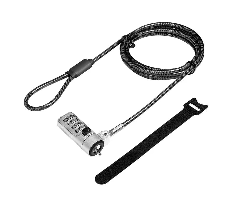 CABLU securitate LOGILINK pt. notebook, slot Wedge (Noble Lock), cifru cu patru discuri, cablu otel, "NBS010"