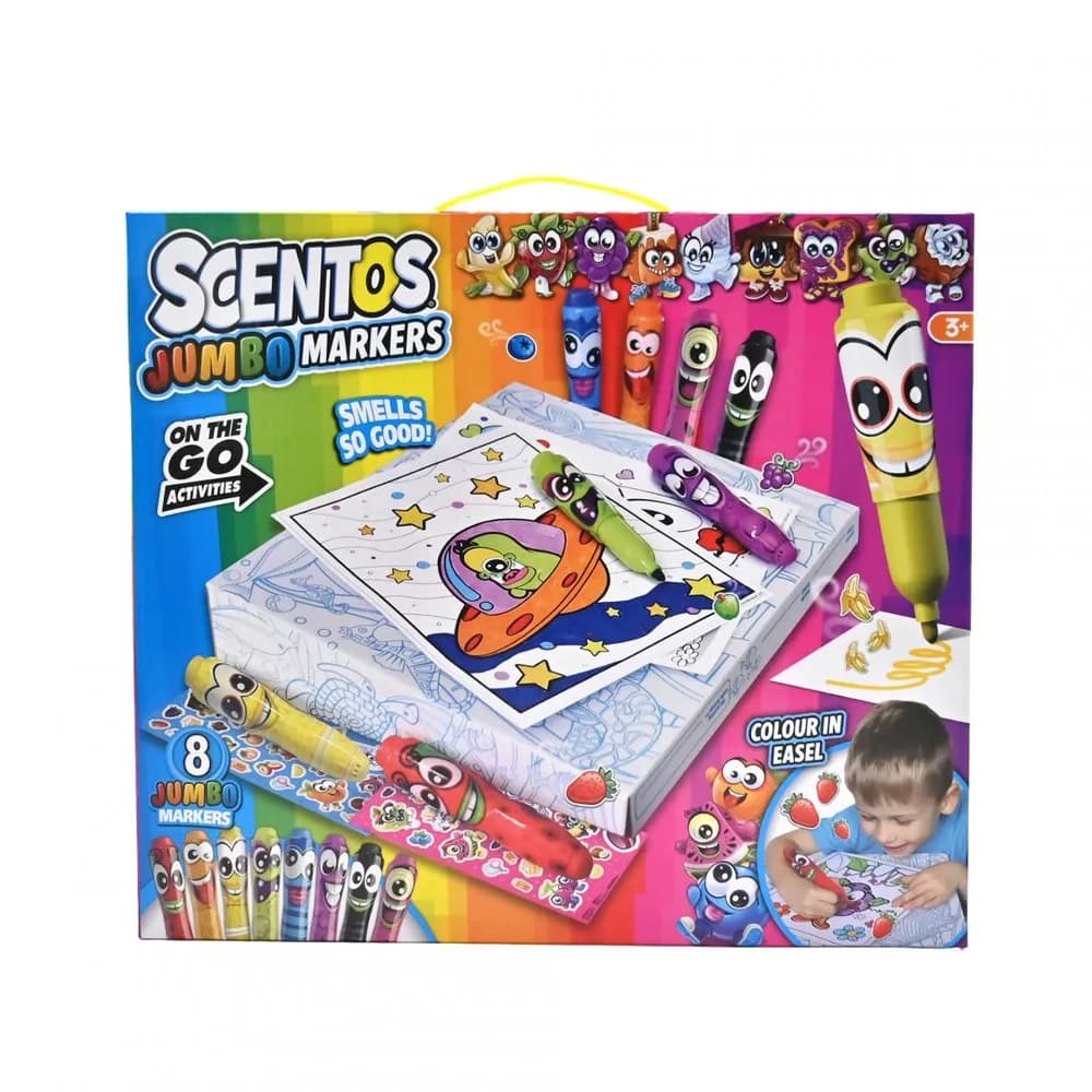 SET DE COLORAT PENTRU CALATORIE, CU MARKERE JUMBO, SCENTOS