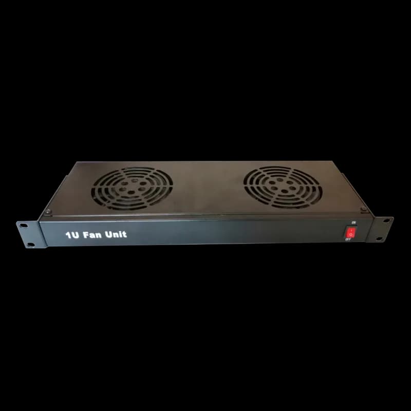 Ventilator 2 fan + cablu alimentare 1,5m, 1U, negru - DATEUP "9801130751"