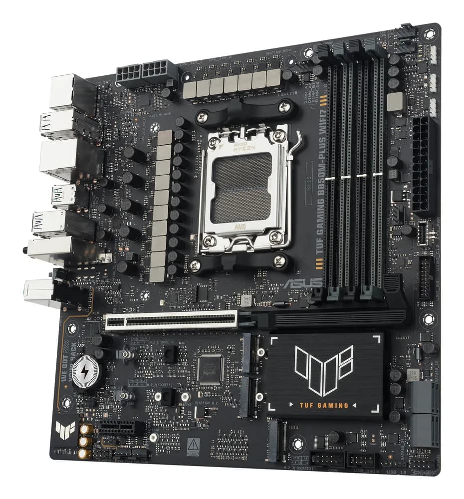 ASUS TUF GAMING B850M-PLUS WIFI7 AM5 4xDDR5 mATX Pciex5 DP HDMI USB MB "TUF GAMING B850M-PLUS WIFI7" — miniatură
