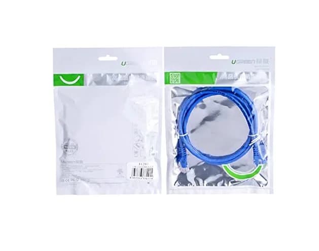 PATCH CORD UTP Ugreen Cat6, "NW102" fire din cupru, viteza maxima 1 Gbps, 1m, albastru "11201" - 6957303882014 — miniatură