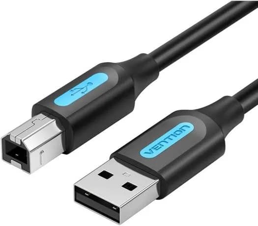 Cablu USB imprimanta Vention, 0.5m, USB-A 2.0 (T) la USB-B 2.0 (T), PVC, negru, "COQBD" -6922794748545